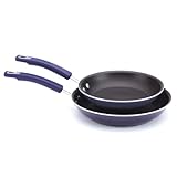 Rachael Ray Porcelain Enamel II Nonstick 9-1/4-Inch and 11-Inch Skillets Twin Pack, Purple Gradient