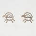 Sterling silver antelope stud earrings, #2629