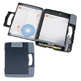 OIC(R) Portable Clipboard Storage Case, 11 3/4in. x 14 1/2in. x 1 1/2in., Gray