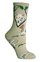 Squirrel Gray Red Browwn Cotton Wildlife Animal Apparel Art Print Socks 9-11
