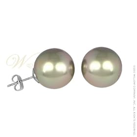 WILLOW PEARLES: *VOYAGEUR PEARLES 14MM GOLDEN EARRINGS* by 
