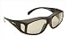 High Quality Medium Polarized Sunglasses Overglasses &amp; Protective Case - Grey Lens