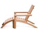 Western Red Cedar Adirondack Easybac Chair and Ottoman Set - Patio and Garden Furniture