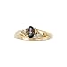 14K Yellow Gold 0.02 ct. Diamond and 3/8 ct. Oval Shaped Mystic Topaz Ring