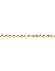 14k Yellow gold 4mm Diamond-Cut Rope with Lobster Clasp Chain