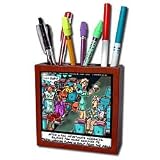 Londons Times Fish Fishing Deep Beneath Cartoons - TOO Fresh Lobster - Tile Pen Holders-5 inch tile pen holder