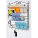 Scroll Letter Holder with Hooks - Satin Nickel (Satin Nickel) (14.6