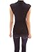 Patty Women's Stand Collar V-Neck Faux Wrap Sleeveless Blouse