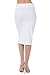 Jubilee Couture Womens Ponte Roma Midi Pencil Skirt Large Ivory Off White