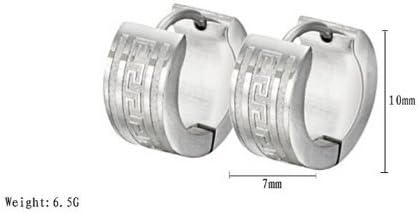 HHBuy Jewelry Fashion Women's Earrings Carved Great Wall Pattern 316L Titanium Steel Stud Earring 10x7mm Size 6.5g Weight Anti-Allergy New Design Ornaments Gift