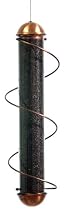 Bird Quest SBF2C 17" Spiral Thistle Bird Feeder - Copper