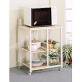 Utility Cart in Natural/White Finish by Coaster Furniture