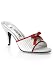 Women's 3 Inch Heel Satin Slip-On With Jingle Bell