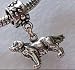 Sterling Silver Golden Retriever Dog charm Dangle Bead fits Pandora