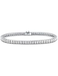 5.00 ct Ladies Princess Cut Diamond Tennis Bracelet In Channel Setting