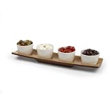 Anchor Home Collection Bamboo 5-Piece Tapas Set with Espresso Finish