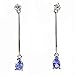 Dangling Tanzanite and Diamond Earrings