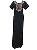 Womans Caftan Kaftan Designer Embroidered Long Maxi Dress Nighty Medium