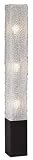 Textured Clear Acrylic Strands Shade Rectangular Floor Lamp