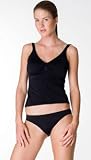 Solid Shirred D/DD Cup Tankini Top by Aerin Rose - Plus Size Swimsuit Plus Size Swimsuits