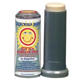 California Baby, SPF 30+ Sunblock Stick, No Fragrance, 0.5 oz (14 g)