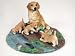 Golden Retriever Mom And Pups