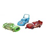Disney / Pixar CARS Movie 1:55 Die Cast Car Race-O-Rama 3-Car Gift Pack The King, Finish Line Lightning McQueen and Chick Hicks