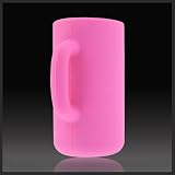 Zany by CellXpressionsTM Pink Silicone Coffee Mug Cup Hybrid case cover for Apple iPhone 4 4G 4S