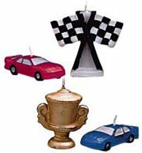 Race Car Molded Candles (4 count) - Buy Race Car Molded Candles (4 count) - Purchase Race Car Molded Candles (4 count) (BuyCostumes, Toys & Games,Categories,Party Supplies,Cake Supplies)