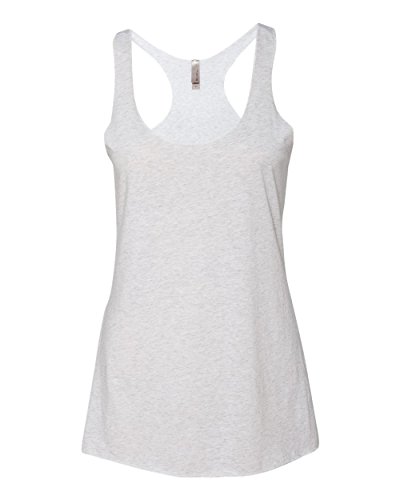 Next Level Apparel 6733 Girl Tri-Blend Racerback Tank - Heather White, Medium