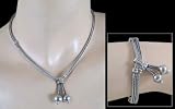 Jewelry set, 'Moon Duet' 1 W 17 L
