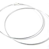 XX-Large MEGA HOOP Earrings 4.5 In/ 11cm ~ YOU CHOOSE SILVER OR GOLD TONE