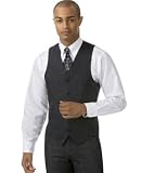 Sean John - Sean John Navy Stripe Wool, Silk, and Linen Vest