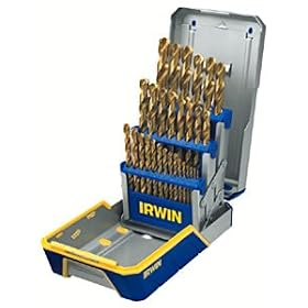 Irwin 3018003 29 Piece 1 16-Inch to 1 2-Inch Titanium Twist Drill Bit Assortment in Metal... by Hanson