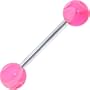 Pink MARBLE Barbell Tongue Ring