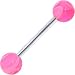 Pink Marble Barbell Tongue Ring