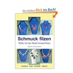 Schmuck filzen: Wolle mit der Nadel trockenfilzen