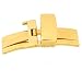 Deployment Buckle Stainless Steel Gold Plated Butterfly 14mm