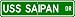 USS SAIPAN LHA 2 Street Sign - Navy