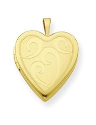 Genuine .925 Gold Plated Sterling Silver 20mm Heart Locket. 100% Satisfaction Guaranteed.