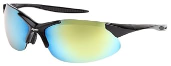 Click here to buy Mens Sports Sunglasses - Golf Baseball etc - Black Light Blue 5413 by SharpShades.