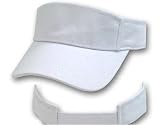 Blank White Adjustable Visor