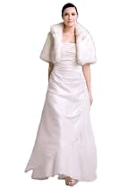 Abendkleid Ballkleid Brautkleid mit Stola offwhite