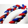 20 Blue/Red/White Titanium Sport Tornado Baseball/Softball Necklace