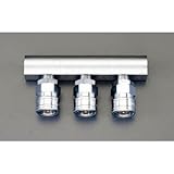 エスコ Ｒｃ３／４”／３連エアー配管分岐カップリング EA140DL-132