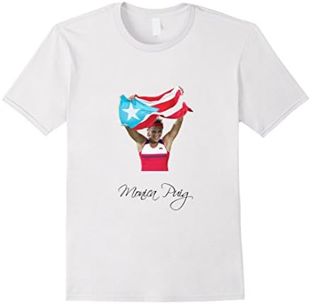 Men's Monica Puig Puerto Rico Gold Legend 2016 T Shirt Large White