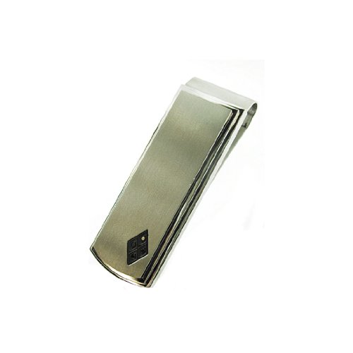 Sharper Image Stainless Steel Black Diamond Money Clip