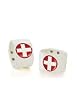 White Ankle Cuff With Red Nurse's Emblem (White/Red-1)