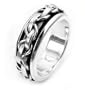 Sterling Silver Spinning Knotted CHAIN Spin Ring(Sizes 6,7,8,9,10,11,12)