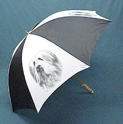 Bearded Collie Umbrella by Porcelain by Rosalinde (60' Arc)